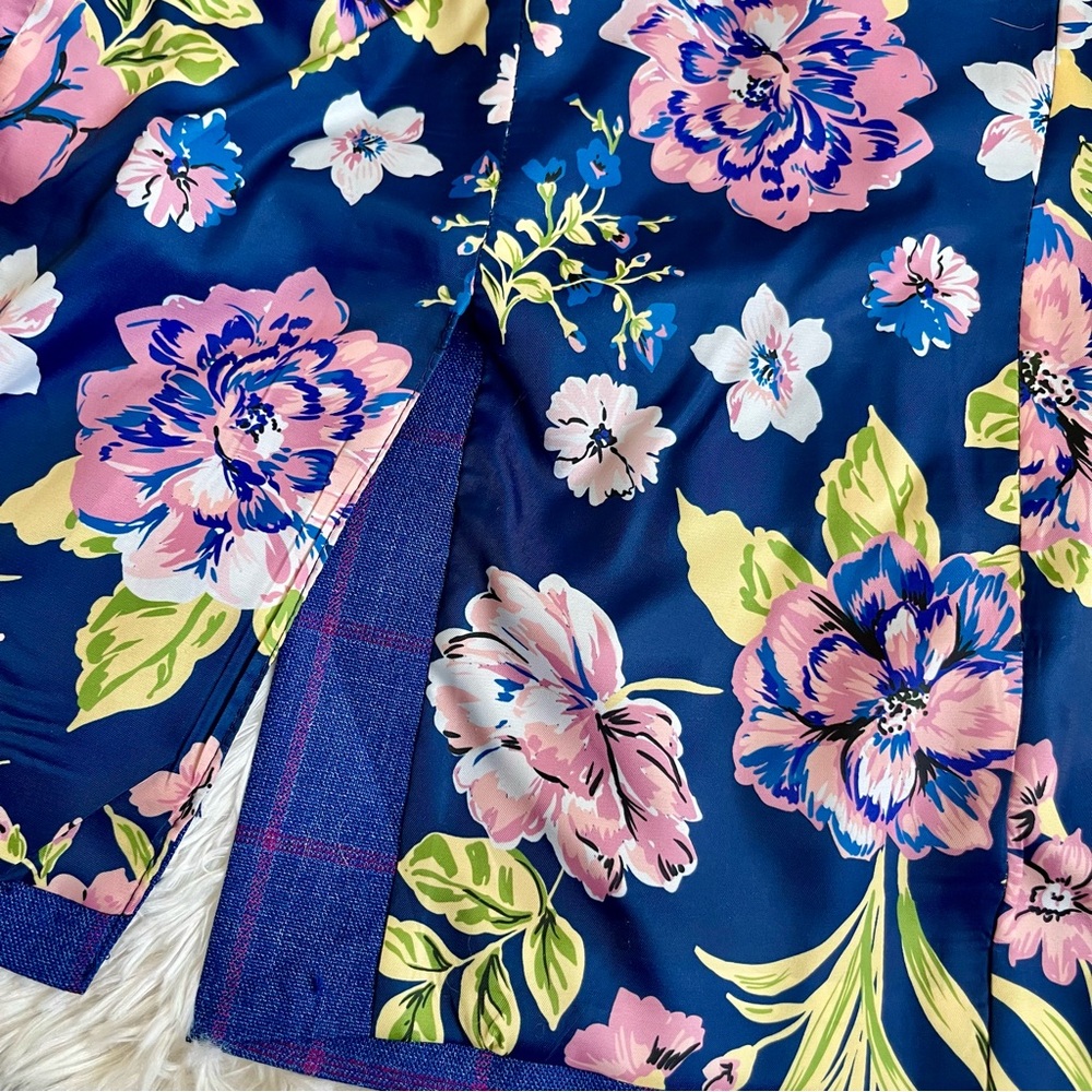 Soul Of London Sports Coat Blazer Size 38R Blue Pink Floral Spring EUC - Picture 8 of 15